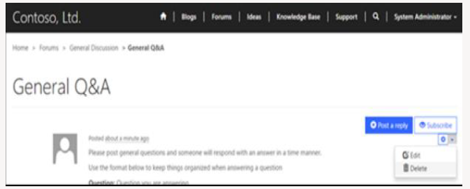 Delete forum post